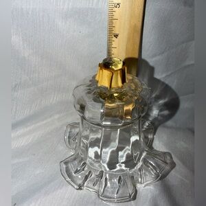Vintage 4" Clear Art Glass Bell – Ruffled Skirt